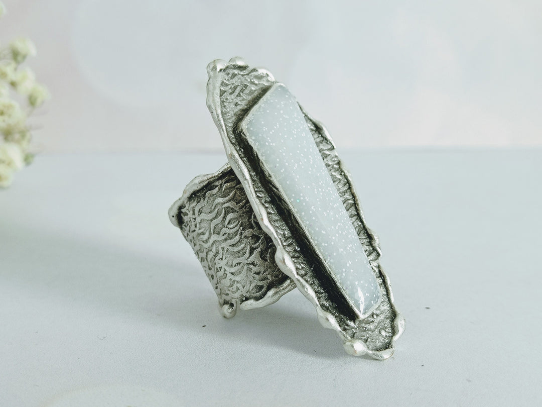 Large vintage silver statement ring