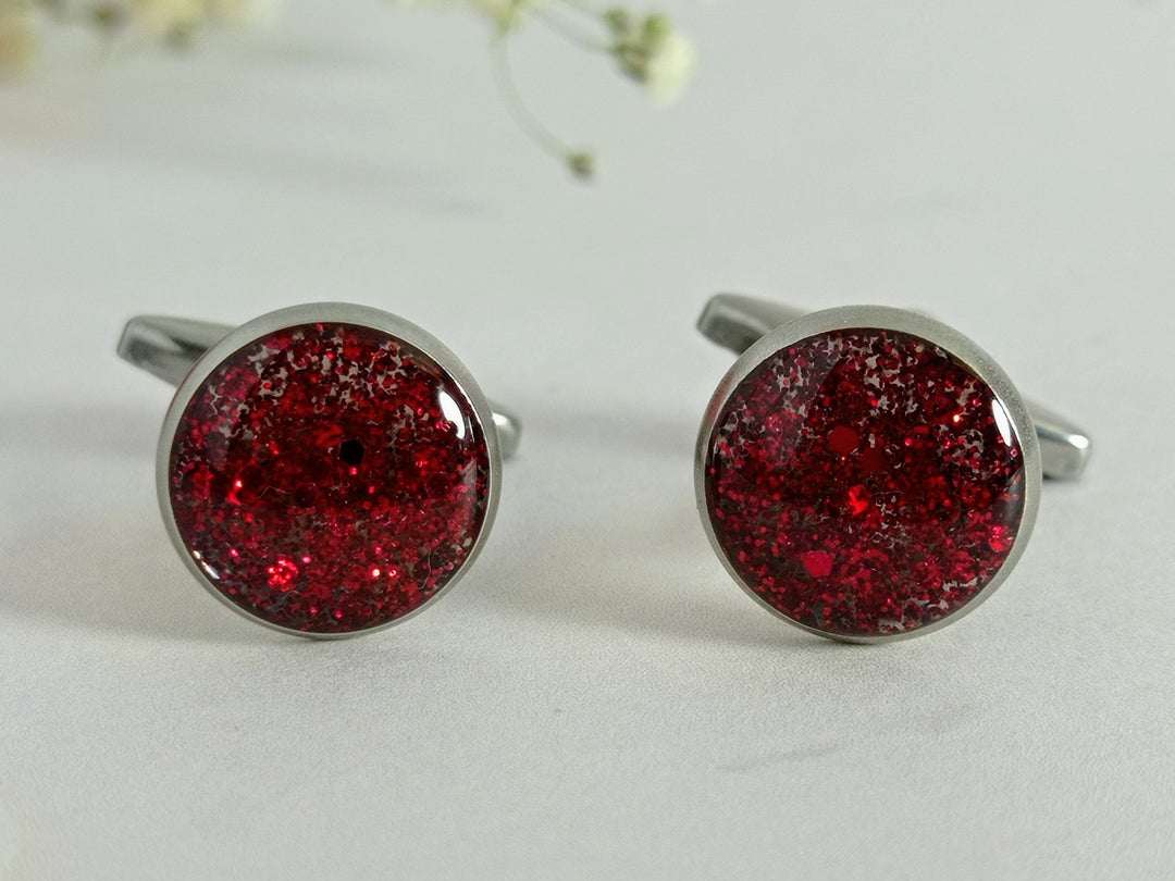 Red cufflinks