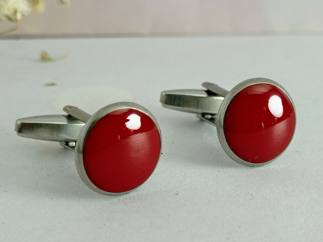 Red cufflinks