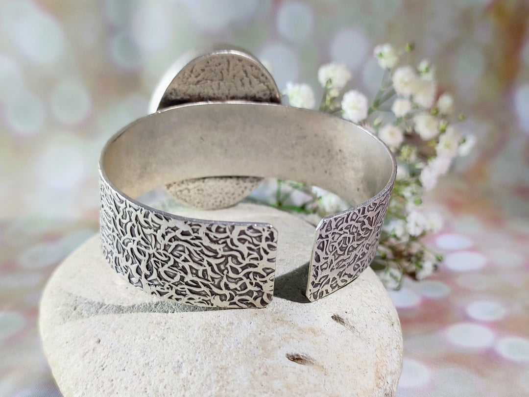 Snowflake Obsidian bangle bracelet, silver Obsidian cuff bracelet, black gemstone bracelet, silver cuff bangle