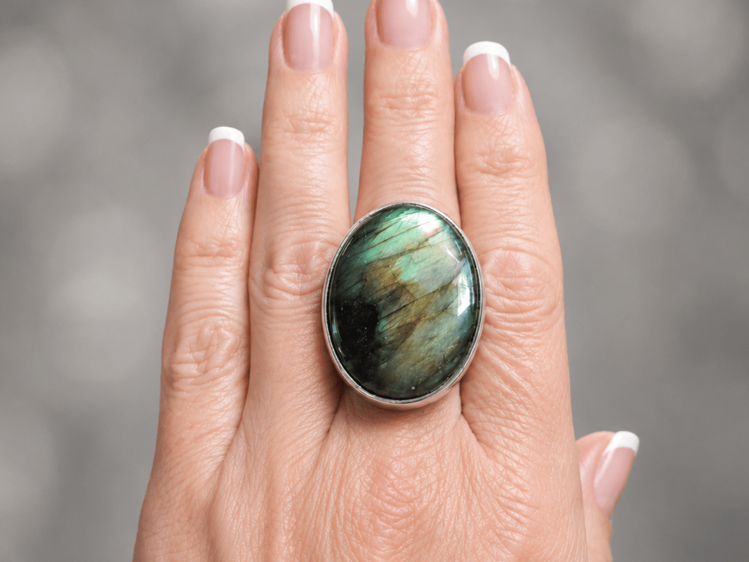 Large Gemstone Statement Ring "Eden" - Corky & Stoner Main image