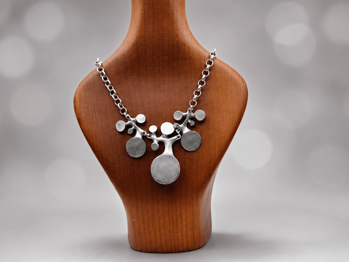 Contemporary Abstract Large Statement Necklace "Destiny" Secondary image