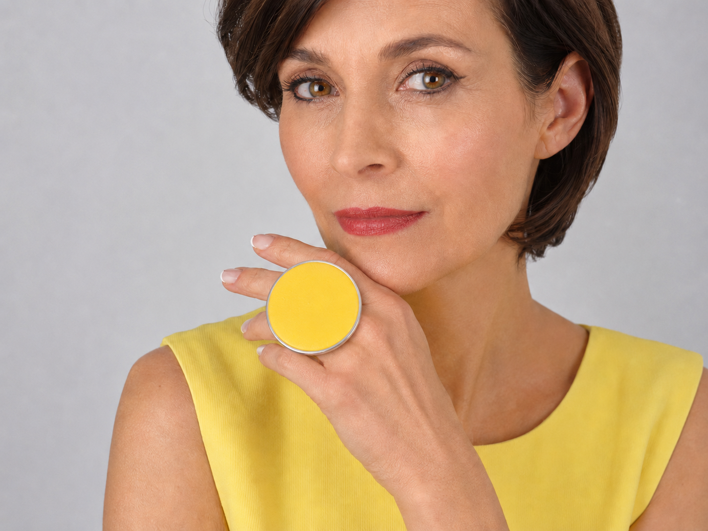 Large Chunky Adjustable Statement Ring "Primrose" Main image