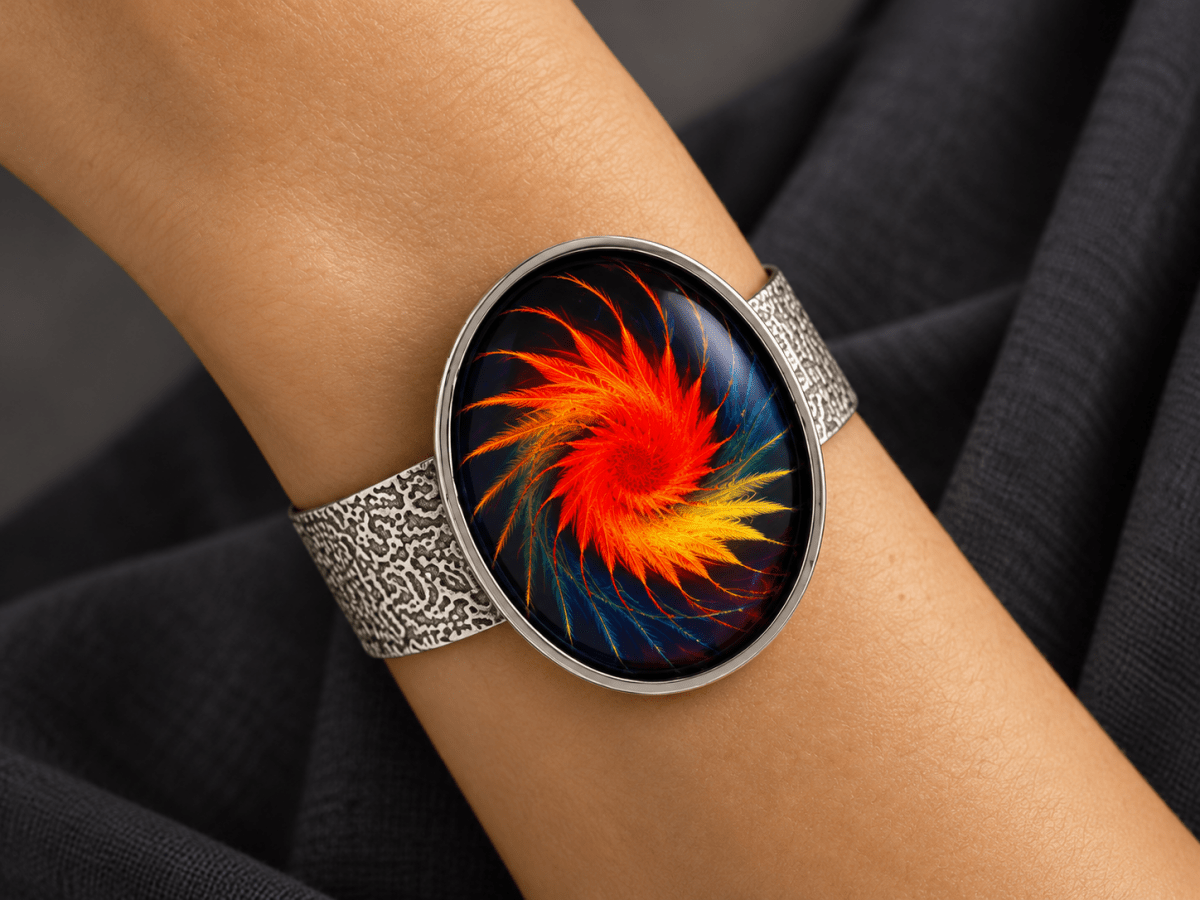 Handmade Psychedelic Statement Cuff Bracelet "Scope" - Corky & Stoner