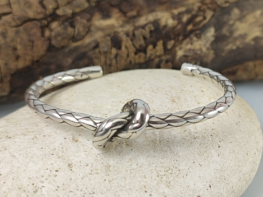 silver plated open bangle