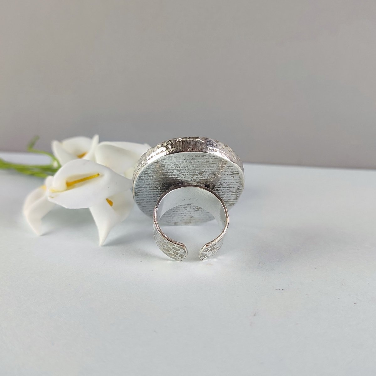 Purple Agate Chunky Statement Ring "Wallace"