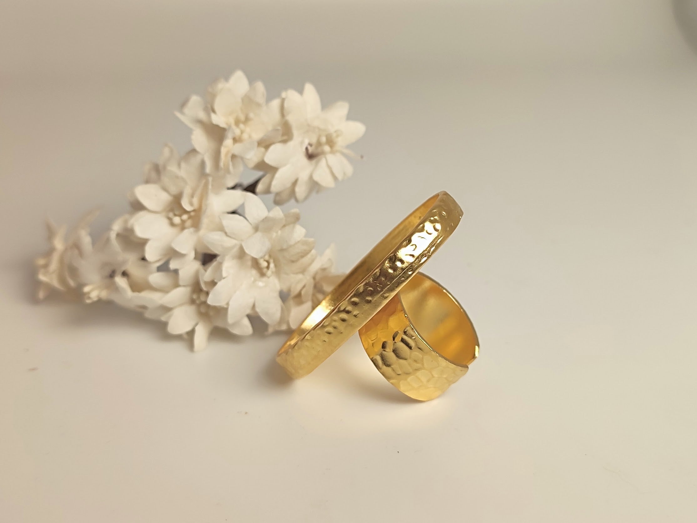 Silver Leopard Print Statement Ring "Hadlee"