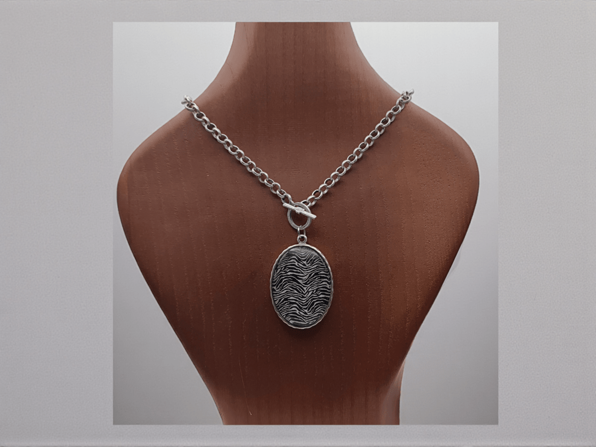 Zebra Animal Print Pendant Necklace "Jungle" Secondary image
