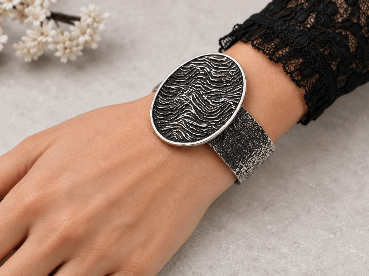 Zebra Animal Print Statement Cuff Bracelet "Kaiya" - Corky & Stoner
