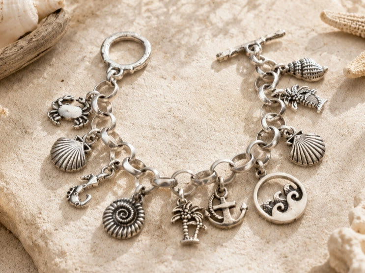 Beach Inspired Multi Charm Bracelet "Florence"