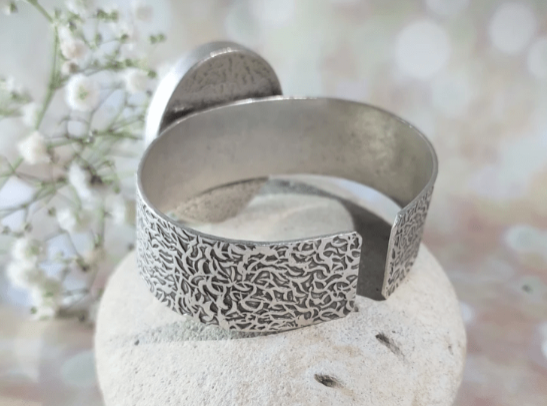 Green Snakeskin Statement Cuff Bracelet "Jessie"