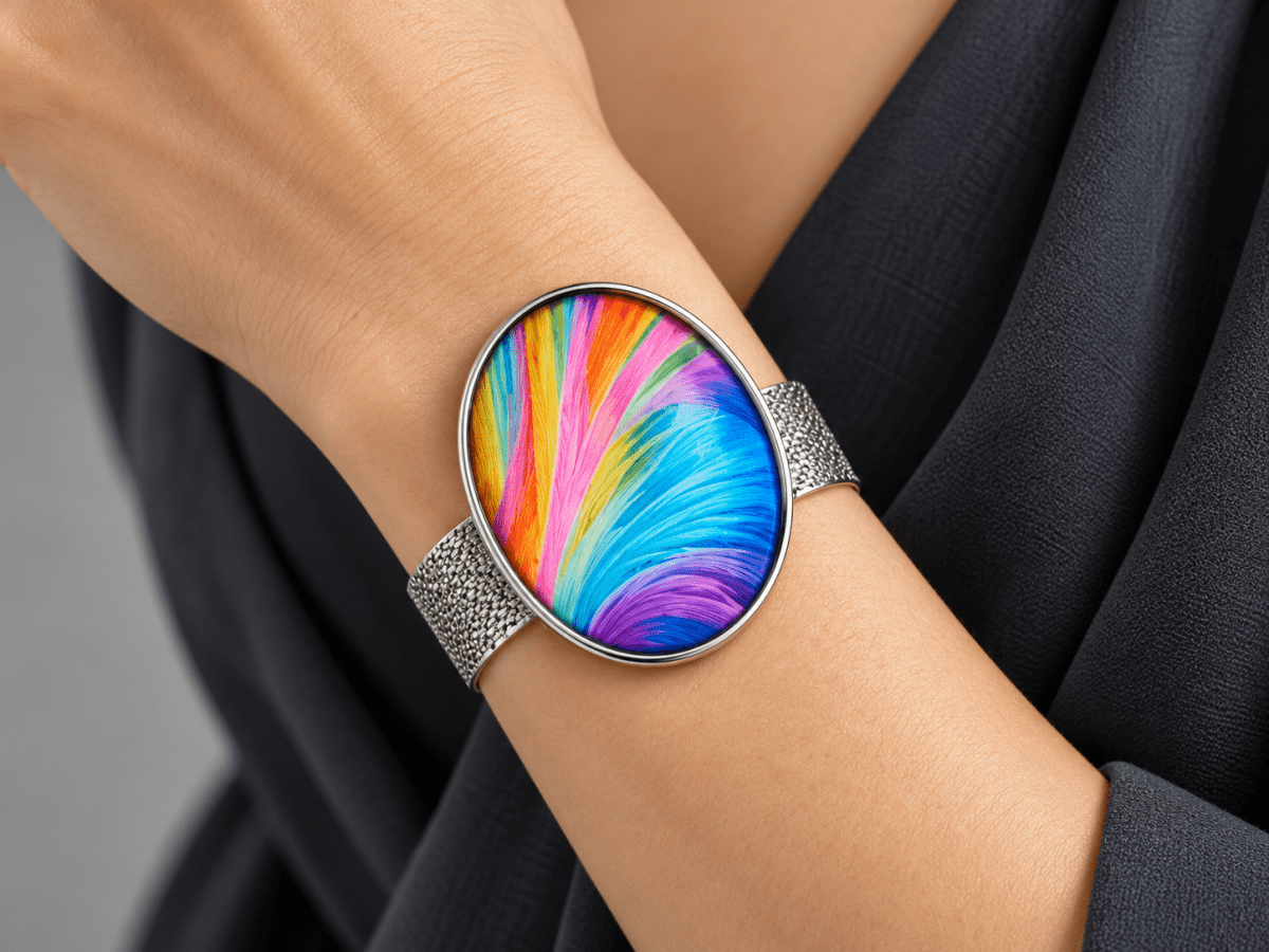 Bold Multicolour Cuff Bracelet "Raphael" - Corky & Stoner Main image