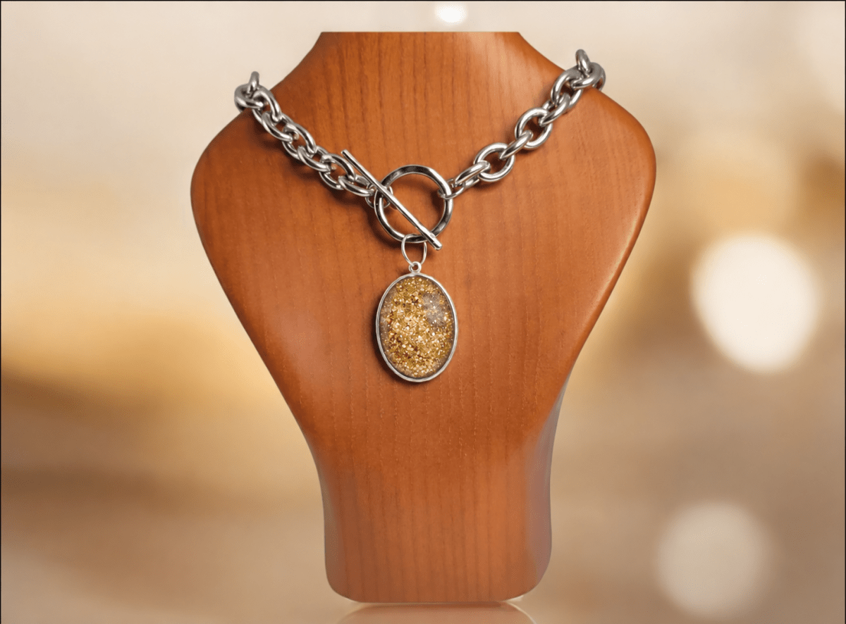 Two Tone Chunky Gold Necklace "Willa" - Corky & Stoner