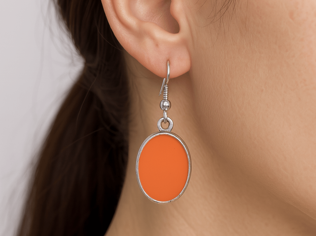 Opos Oval Dangle Drop Earrings Secondary image