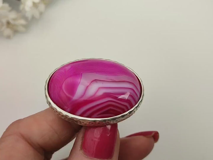 Pink Agate ring