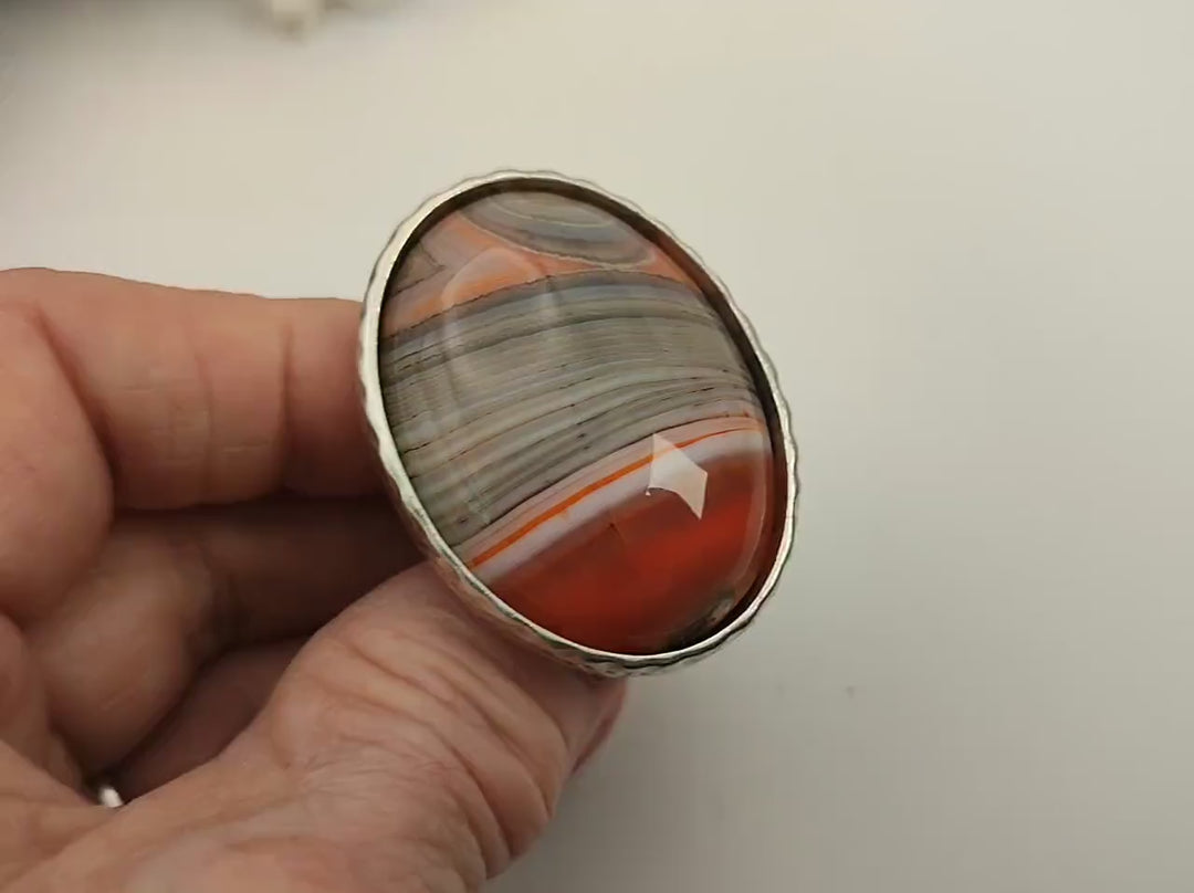 Botswana Agate ring