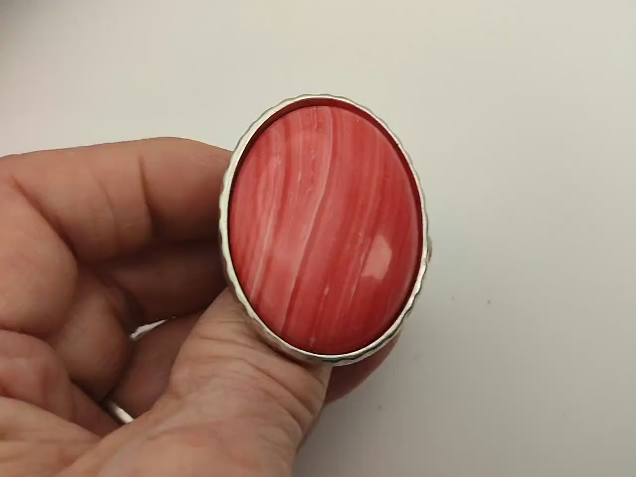 Pink stone ring