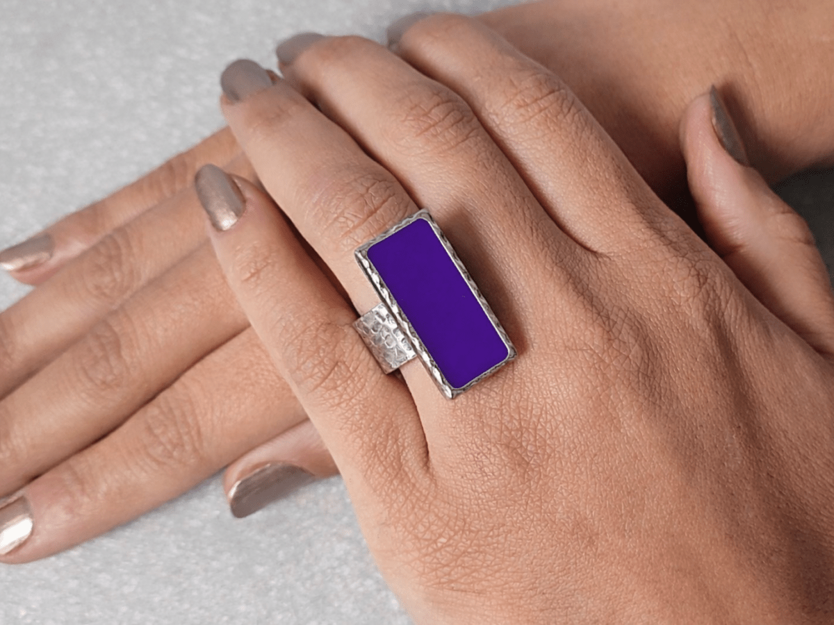 Diablo Adjustable Hammered Ring Secondary image