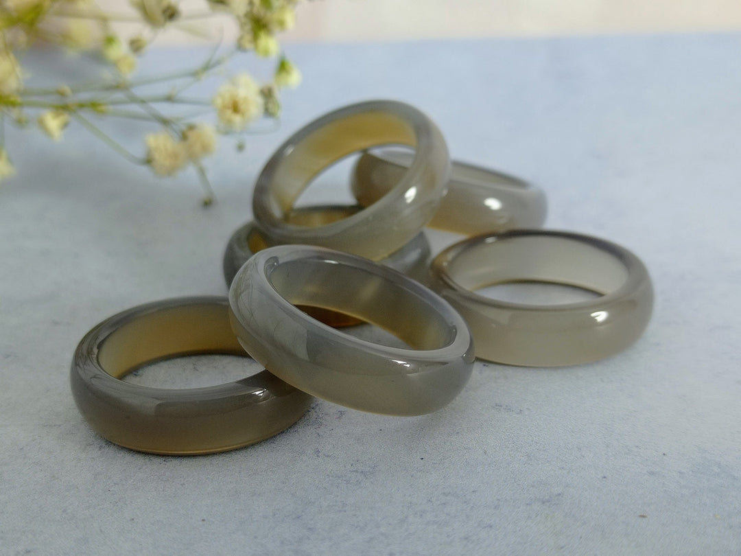 gemstone band rings