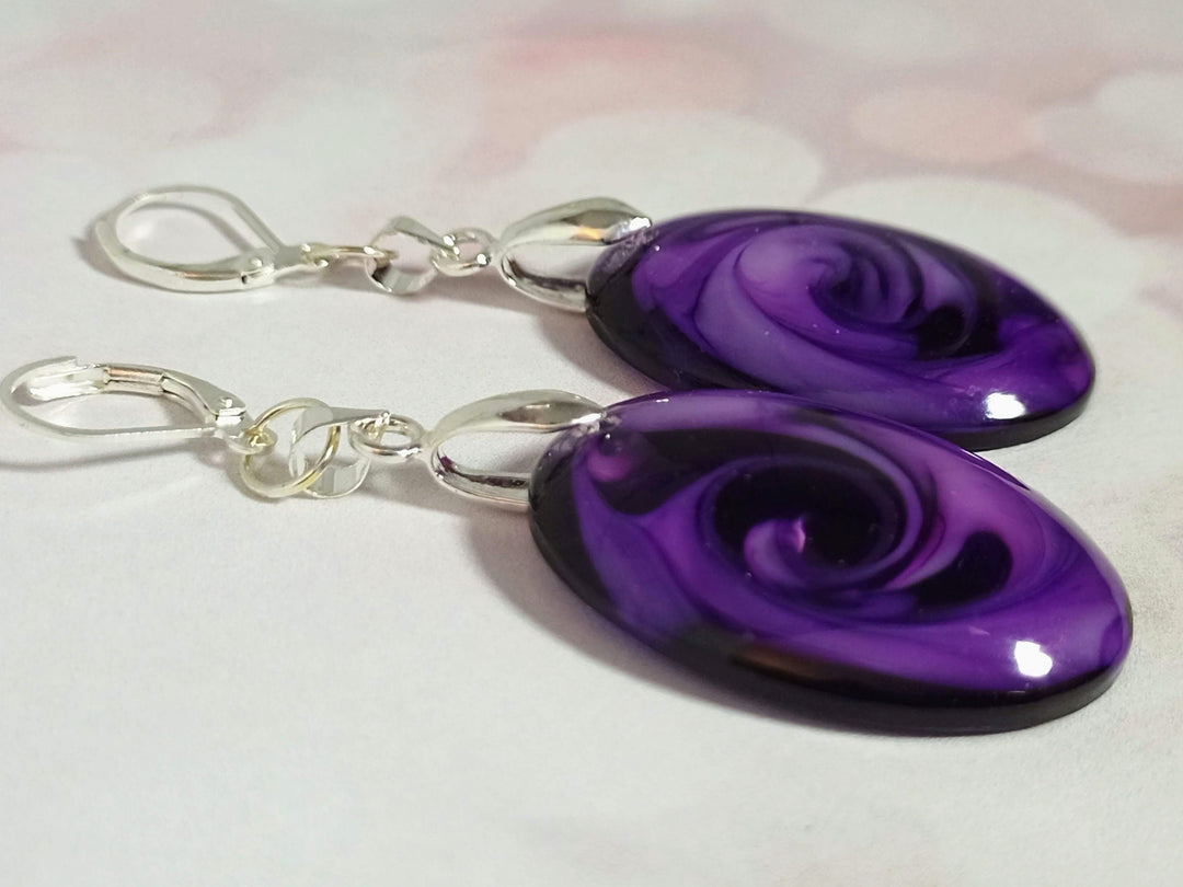 Big purple earrings