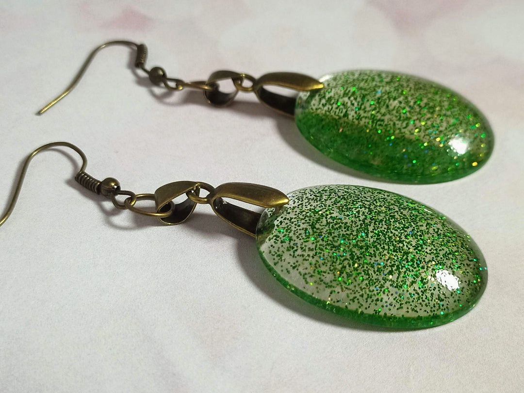 big green party earrings