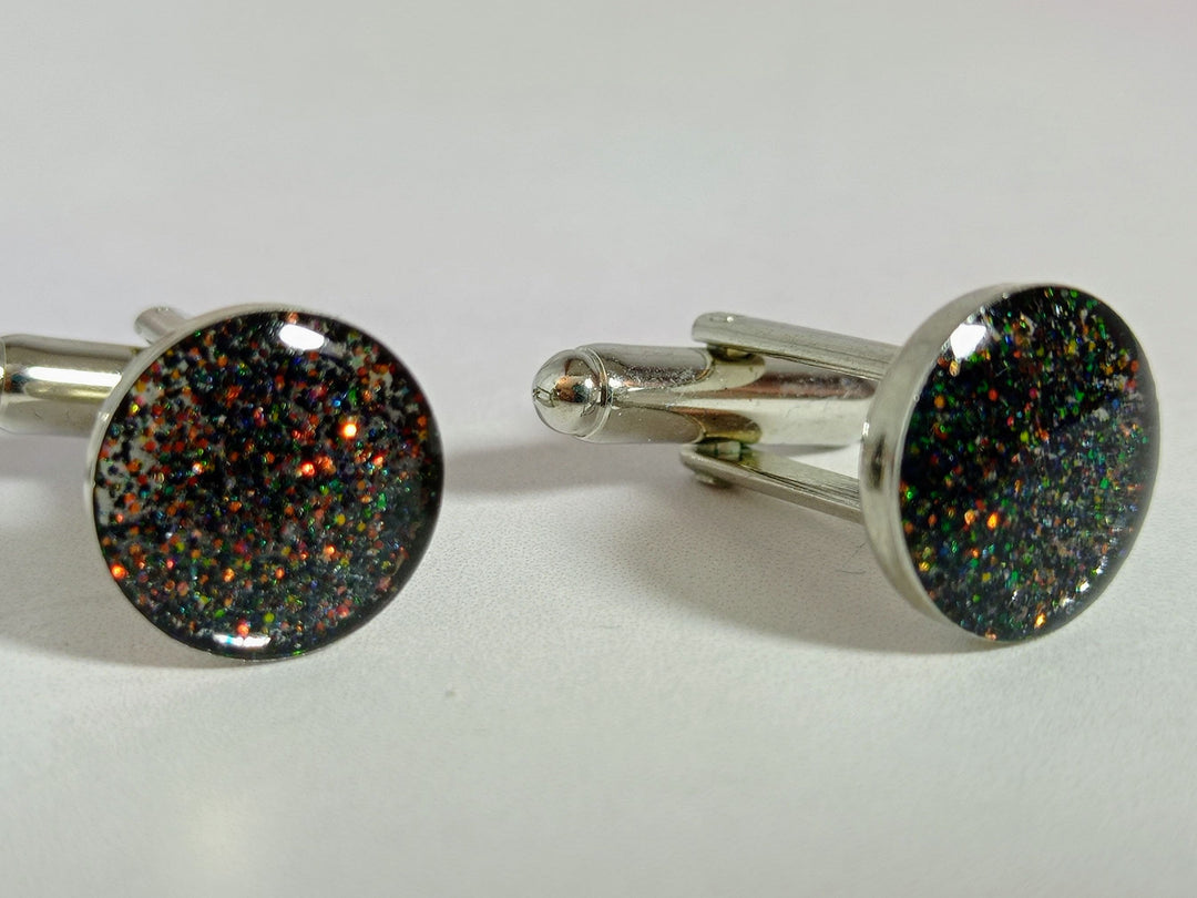 Black silver Cufflinks