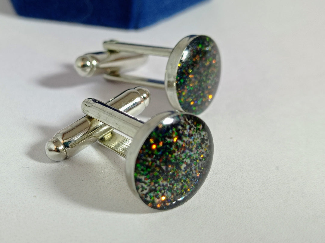 Black silver Cufflinks