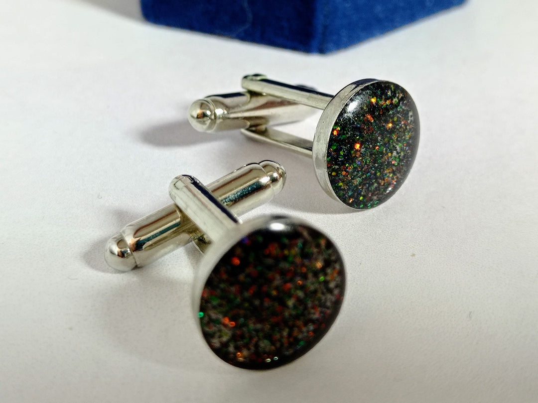 Black silver Cufflinks