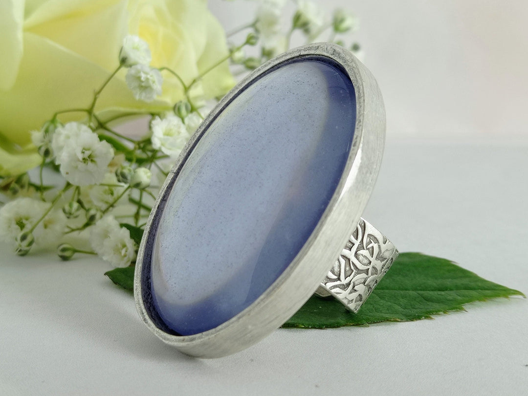 Large silver ring