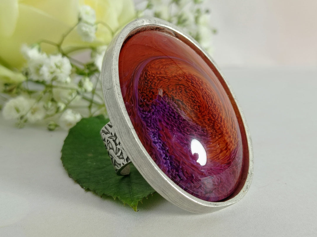 Big chunky resin ring