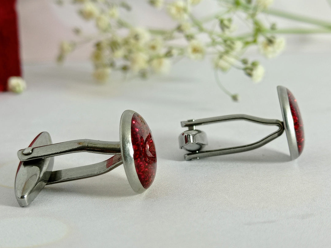 Red cufflinks