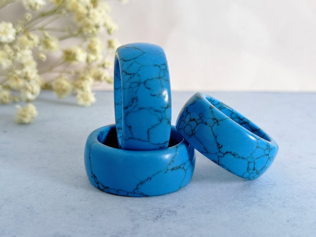 blue turquoise band ring