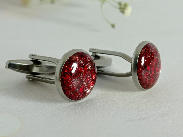 Red cufflinks