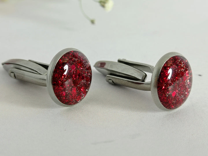 Red cufflinks