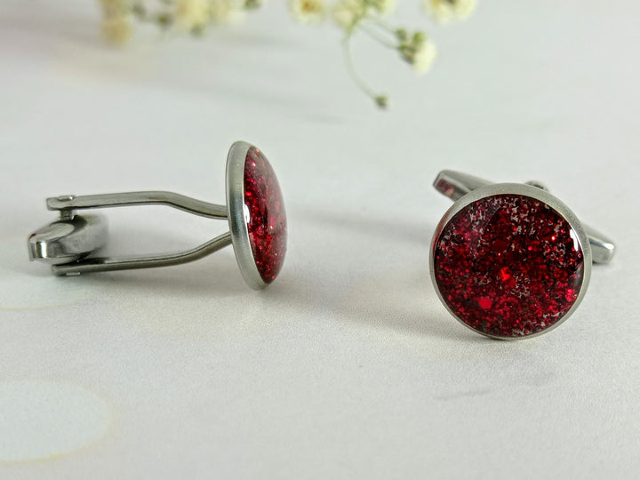 Red cufflinks