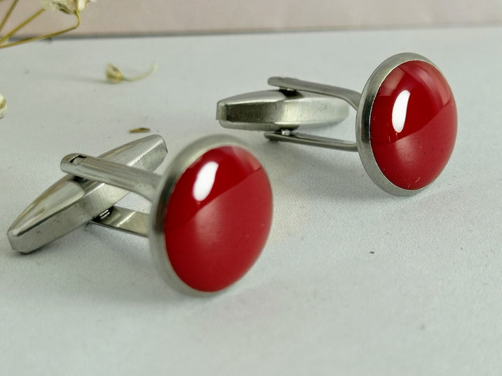 Red cufflinks