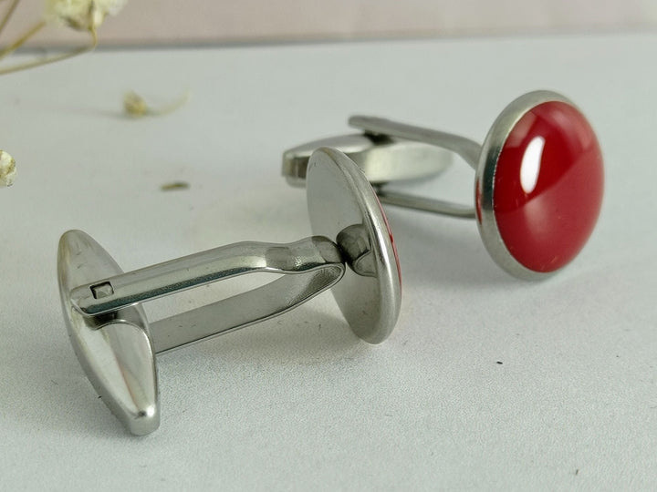 Red cufflinks