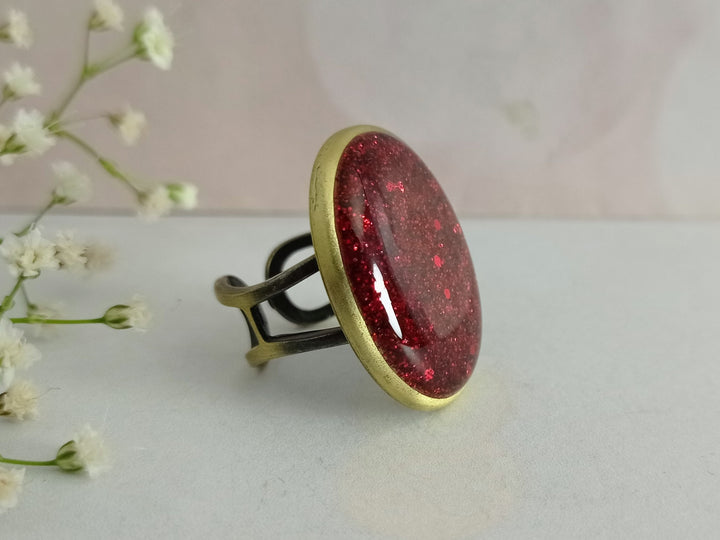 Red cocktail ring