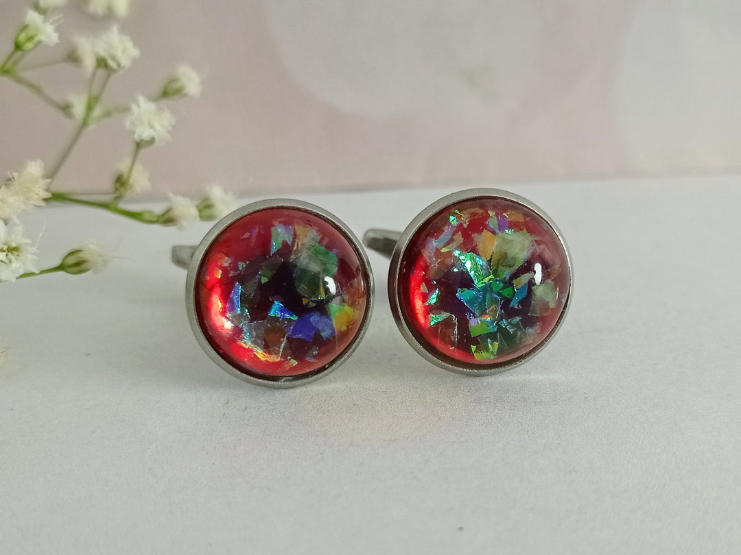 Large red cuff links