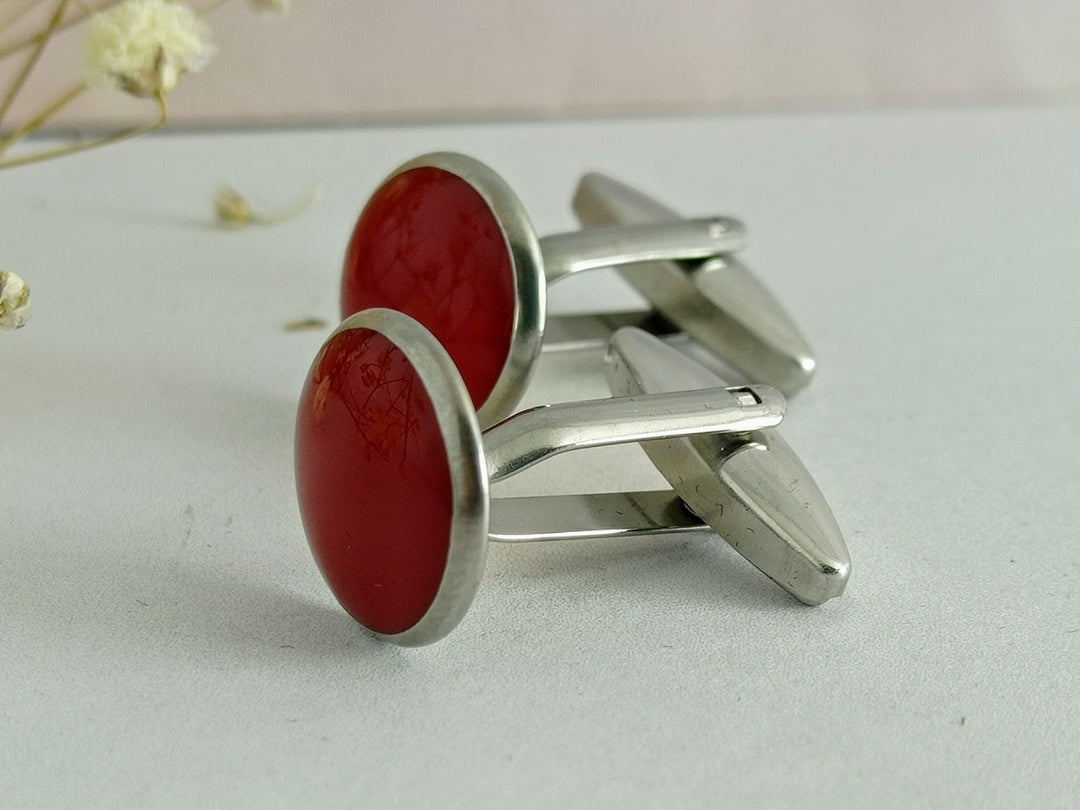 Red cufflinks