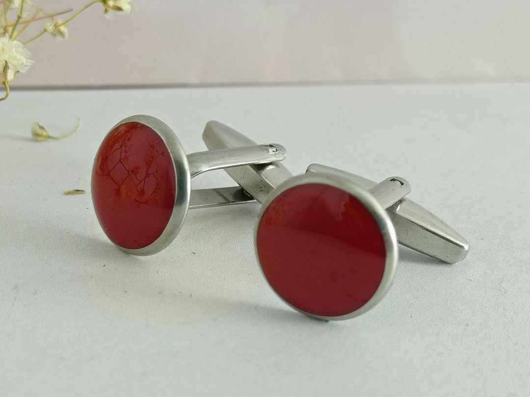 Red cufflinks