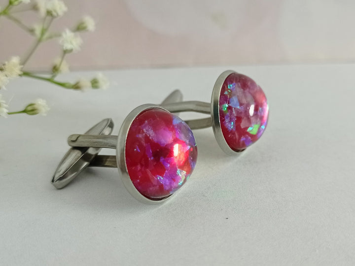 Large red cuff links