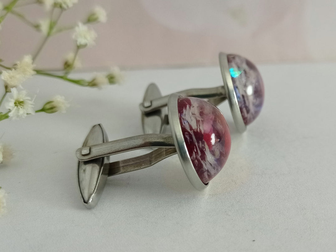 Large red cuff links