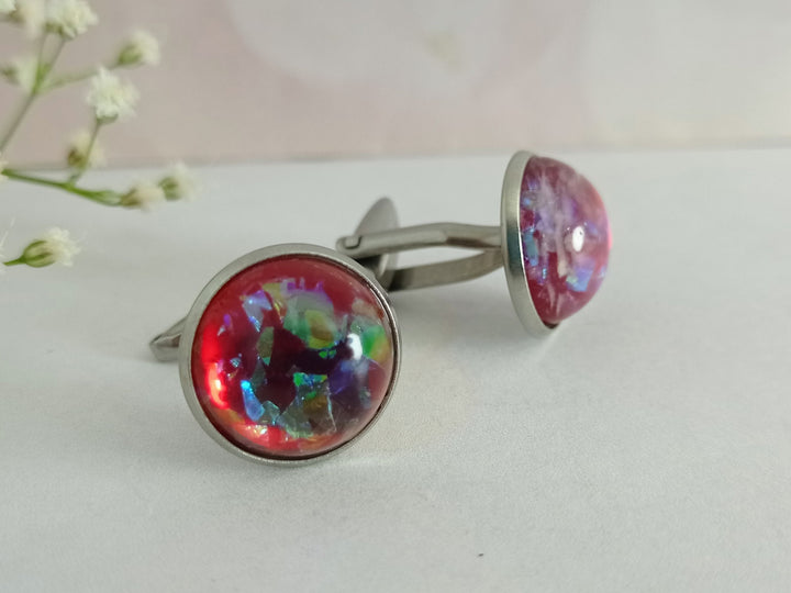 Large red cuff links