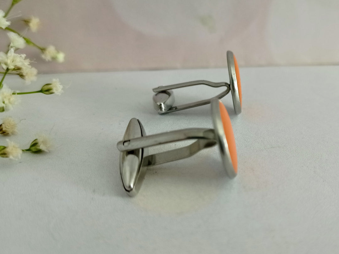 Orange cuff links