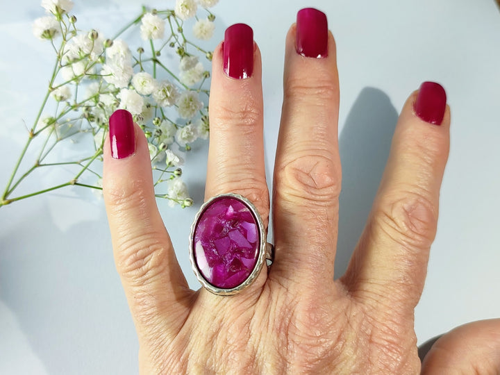 Magenta Opal ring