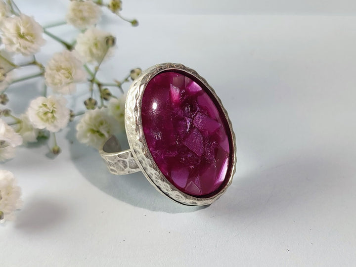 Magenta Opal ring